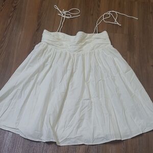 Reformation cream  Mini Dress with Spaghetti Ties